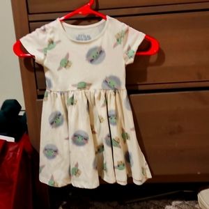 Grogu short sleeve 3t dress